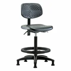 APPROVED VENDOR Ergonomic Chair: Polyurethane, Armless, 16 in Seat Width, Height Range 23 1/4 to 33 1/4 in