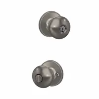SCHLAGE RESIDENTIAL Stratus Knob Lockset: Passage Knob Locksets, Nickel (MPN J54-STR-619)