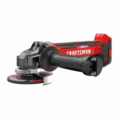 This 20V DC cordless angle grinder features a brushless motor, standard head, barrel grip, and adjustable guard. It is suited for cutting, grinding, and surface preparation tasks in metal fabrication, maintenance, and construction.