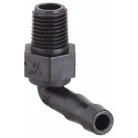BANJO Barbed Hose Fitting: For 3/8 in Hose I.D., Hose Barb x NPT, 3/8 in x 1/4 in Fitting Size, Hex (MPN HB025/038-90)