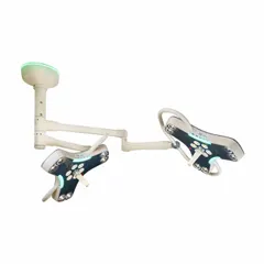 Ceiling-mount LED medical light delivering 160,000 lux at 4100K color temperature with a 97 CRI. Operates on 100 to 240V AC, consuming 160 W. Designed for operating rooms and surgical suites requiring high-intensity, shadow-reduced illumination for precise procedures.