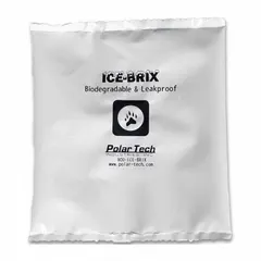 Biodegradable gel pack for cold therapy applications. Each pack weighs 24 oz and measures 8 inches by 6 inches. Sold in a 6-pack. Suitable for medical, sports, and industrial first-aid use, as well as temperature-sensitive transport.
