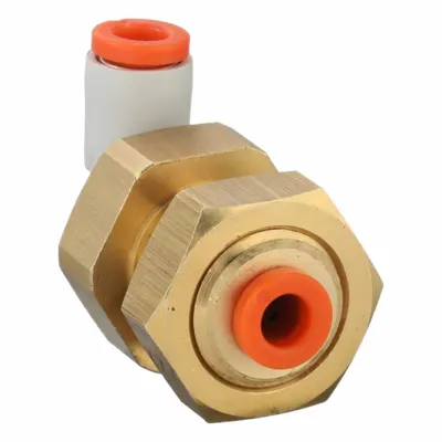 SMC KQ2LE03-00A Push-to-Connect Elbow Fitting, 5/32 in OD x 5/32 in OD, Brass - Polybutylene & Brass Tube Fittings