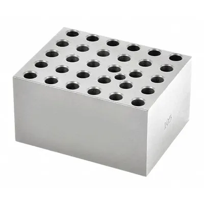 OHAUS Modular Block: Anodized Aluminum, 1 7/8 in Overall Wd, 2 3/4 in Overall Lg - Dry Bath Blocks