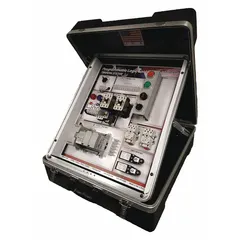 This training system provides hands-on education in programmable logic controls, specifically for Allen-Bradley systems. It includes a PLC programming cable (Ethernet) and two standard 8-pin ice cube relays with sockets. Suitable for classroom or lab environments where students learn PLC programming, wiring, and troubleshooting.