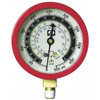 JB INDUSTRIES High Side Gauge: High Side Gauge, 0 psi to 500 psi, Liquid Filled, 3 1/8 in Dia, Red (MPN M2-875)