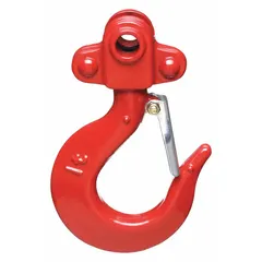 This top hook assembly is a replacement component for hoists, used to attach the hoist to a support structure. It is applied in overhead lifting and material handling systems where secure load suspension is required.