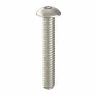 Button head tamper-resistant machine screw with #8-32 thread, 1 inch length, made of stainless steel with plain finish. Features a T15 drive size for security applications. Supplied in a 25-pack. Suitable for use in electronics enclosures, public fixtures, and industrial equipment where tamper resistance is required