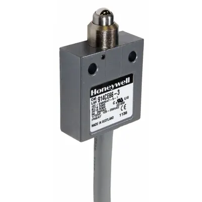 Honeywell Non Plug-In Limit Switch: Plunger Actuator, Metallic, Plunger, 2 Mounting Holes - Top-Mount Plunger Limit Switches