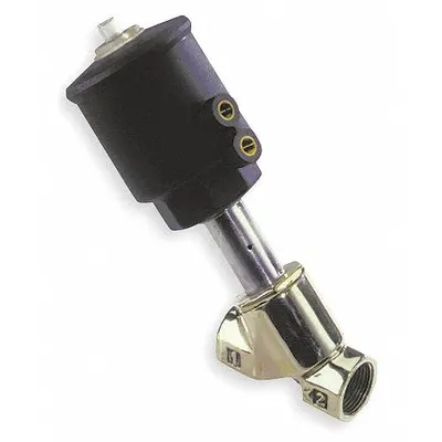 ASCO Angle Body Piston Valve: 2-Way, Normally Closed, 1 1/2 in Pipe Size, Bronze Body - 2-Way/2-Position, Normally Closed Air-Operated Valves