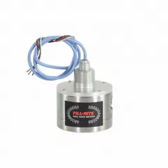 Positive displacement flowmeter for fuel transfer pumps. 316 stainless steel housing. Accuracy +/-0.25%. Measures in gallons. No display.