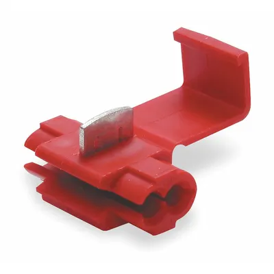 3M Insulation Displacement Connector: 2 Ports, Red, 22 AWG – 14 AWG Run Size Range - Double-Port Run Tap Wire Connectors