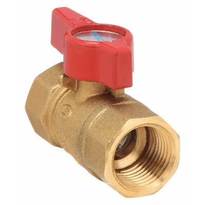 NIBCO Manual Two-Way Ball Valve: 1/2 in, Brass, Straight, FIP x FIP - Brass Ball Valves