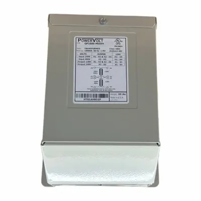 POWERVOLT Enclosed Industrial Control Transformer: 240 or 480V, 120 or 240V, Wall - Encapsulated Core Control Transformers
