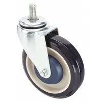 APPROVED VENDOR Stem Caster: Swivel, 5 in Wheel Dia., 1 1/4 in Wheel Wd, Polyurethane, 1 in Stem Lg