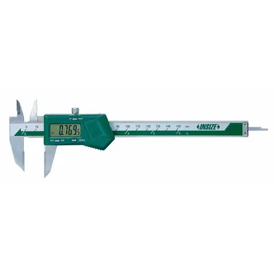 INSIZE 1166-150A Digital Caliper with Offset Jaws & Scribing Point - Digital Calipers with Offset Jaws & Offset Scribing Jaws