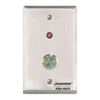 SECURITRON Exit Push Button: 4 1/2 in Ht, 5/8 in Dp, 2 3/4 in Wd, ADA Compliant, Gray, Gray (MPN PB4L-2)