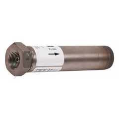 Bleed valve accessory for showers, includes ball valve and freeze protection valve. Constructed of stainless steel with brass/stainless steel trim. 1/2 in NPT female connection. Yellow finish.