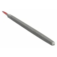 Machinists File: Square, Double-Cut, Safe Edge Cut, Bastard Cut, 6 in Lg without Tang, 1/4 in Wd (MPN 73428000)
