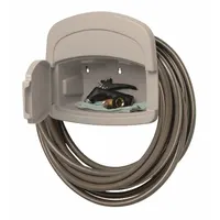 Garden Hose Hanger: 150 ft (5/8 in I.D.), Resin, Taupe, 14 1/4 in L x 6 in W x 13 1/4 in H (MPN DHH150)