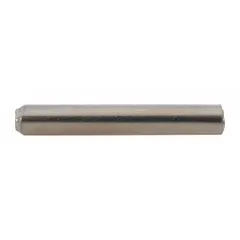 Steel roll pin replacement part for Dayton pallet jacks. Used to secure moving components during maintenance or repair of compatible pallet jack models.