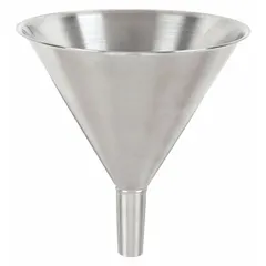 General Purpose Lab Funnel, Stainless Steel, 384.46 mL, 127 mm Diameter, 38.1 mm Stem