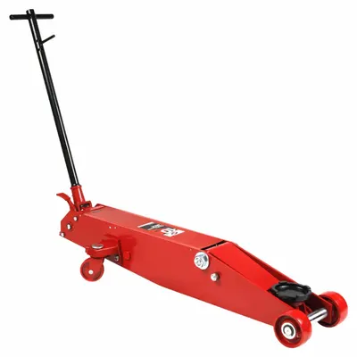 AMERICAN FORGE & FOUNDRY 10 Ton Mechanical Trolley Floor Jack with Foot Pedal - Trolley Floor Jacks