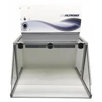 GLAS-COL Sloping Ductless Workstation: Solid Door Series, 30 in Overall Wd, 35 in Overall Ht, White (MPN 200A HS5000S)