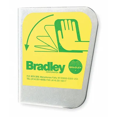 BRADLEY S08-336 Stainless Steel Push Handle for Eyewash Activation - Eyewash Activation Handles & On/Off Valves
