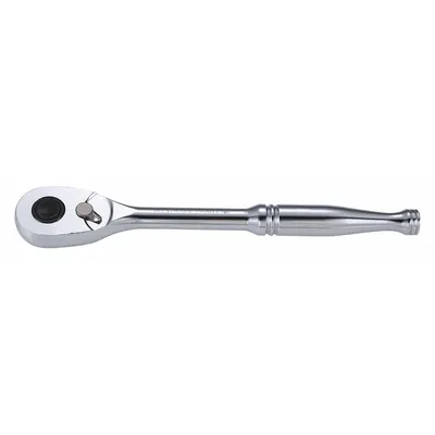WESTWARD Hand Ratchet: Pear, Reversible, 11 in Overall Lg, Chrome - Standard-Head Ratchets