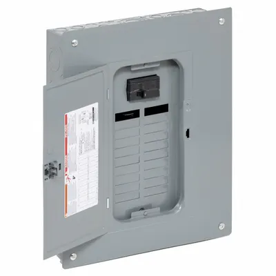 SQUARE D Load Center: 100 A Amps, 120/240V AC, 20 Spaces, 22 kA, 4 Max. No. of Tandem Breakers - Square D QO - Main Breaker, Convertible, Plug-On Neutral Load Centers