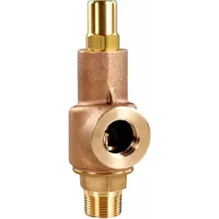 This AQUATROL pressure relief valve is designed for overpressure protection in non-code air, inert gas, and liquid systems. It features a 1 1/4 in MNPT x 1 1/4 in FNPT bronze body with a maximum operating pressure of 75 psi. Common applications include industrial piping, compressors, and hydraulic circuits requiring a bronze relief valve.