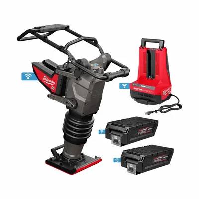 MILWAUKEE Rammer Kit: HD12.0 Platform, 13 3/4 in Plate Lg, 11 in Plate Wd - Battery-Powered Tamping Rams & Plate Compactors