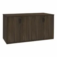 REGENCY Storage Cabinet: Neo Walnut, Laminate/Melamine, 36 in Overall Ht, 72 in Overall Wd, 4 Doors (MPN LSC7236NW)