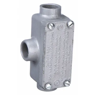 APPLETON ELECTRIC Conduit Outlet Body: Iron, Triple Coat Epoxy Coating, 3/4 in Trade Size - T and TB - Tee Type