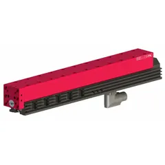 Electric linear slide module for precise linear motion in automation, packaging, and material handling systems. Powered by 72V DC, delivers 137 N thrust force at 100 psi, and handles a 1.1 kg max payload. Features a 30 mm x 30 mm attachment grid with M3 threads.