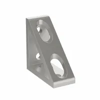 Inside Corner Bracket: Gusseted Inside-Corner Bracket, 45 Series, 41 mm x 90.1 mm x 90 mm, 4 Holes (MPN 093W8451N10)