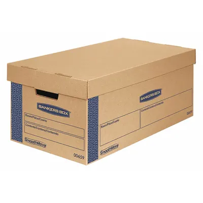 SMOOTHMOVE Moving Box: 24 in x 12 in x 10 in, 32 ECT, Double Wall - Printed Moving Boxes