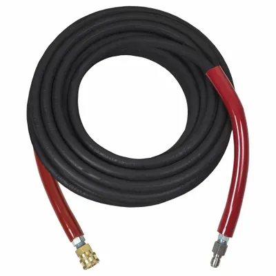 MI-T-M Hot Water Extension Hose: 3/8 in ID, 50 ft Lg, Polyurethane, Black - Pressure Washer Extension Hoses