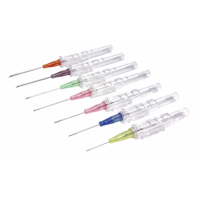 MEDSOURCE Safety IV Catheter, 18 ga, PTFE, 6 in, Green - Safety IV Catheters