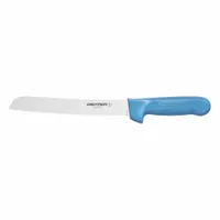 DEXTER RUSSELL Bread Knife: Scalloped, 13 in Overall Lg, Steel Blade, Polypropylene Handle, Blue (MPN 13313C)