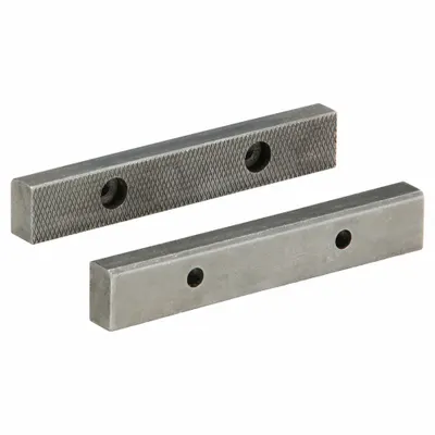 WILTON Inserts, 5 In. Jaw PAIR: Steel, For 5 in Vise Jaw Wd, Works with 2Z346 - Screw-In Vise Jaw Caps