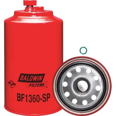 BALDWIN FILTERS Fuel Filter: Spin-On, 4 5/16 in Outside Dia, 1"-14 Thread Size, Cellulose - Spin-On Fuel Filters