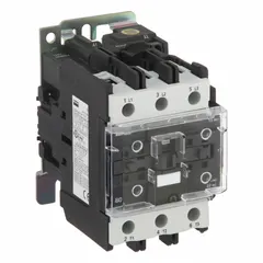 This non-reversing IEC contactor from Dayton is rated for 80 A and features 3 poles with 3 normally open (NO) contacts. It operates with a 120V AC coil and does not include integrated surge suppression. Suitable for switching three-phase circuits in motor control applications such as HVAC, pumps, and conveyors.