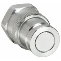 PARKER Hydraulic Quick Connect Hose Coupling: 1/2 in Coupling Size, Steel, Nitrile, Female UNF (MPN 71-3N8-8EF)