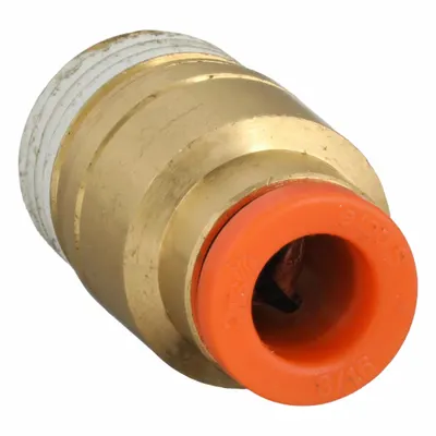 SMC KQ2S05-34AS Push-to-Connect x MNPT Adapter Fitting - Polybutylene & Brass Tube Fittings