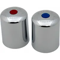 Faucet Handle: Chicago Faucets, For Manual Faucets Series, Push Button Handle, Metal (MPN 765-PRJKCP)