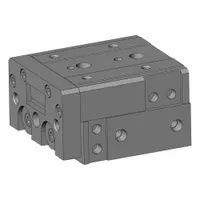 SMC Air Slide Table: 30 mm Stroke Lg, 25 mm Bore Dia, Mfr Part # MXS25L-30, MXSL Series, Metric