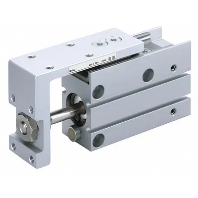 SMC Mini Slide Table: 15 mm Stroke Lg, 10 mm Bore Dia, Mfr Part # MXH10-15Z - Pneumatic Slide Tables