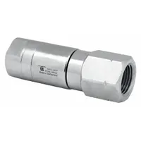 MOSMATIC Rotary Union: Straight, Nickel-Plated C38500 Brass, 1 Passages, 1/4 in Stationary Port, Air (MPN 30.014)